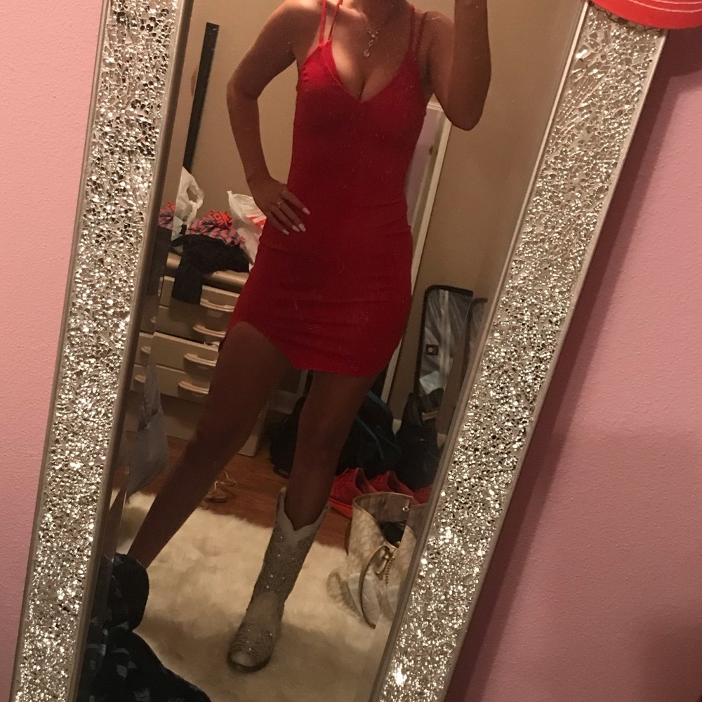 Red fashion nova mini dress - with tags!!!